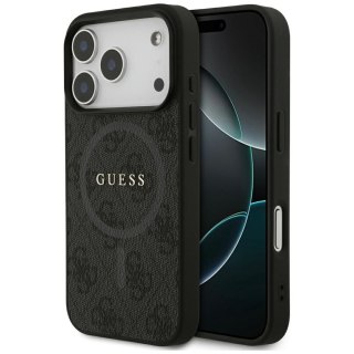 GUESS futerał do IPHONE 17 Pro kompatybilny z MagSafe GUHMP17LG4GFRK (PU 4G Ring Classic Logo) czarny