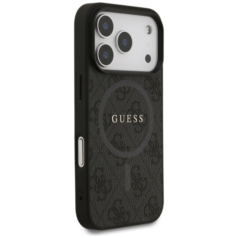 GUESS futerał do IPHONE 17 Pro kompatybilny z MagSafe GUHMP17LG4GFRK (PU 4G Ring Classic Logo) czarny