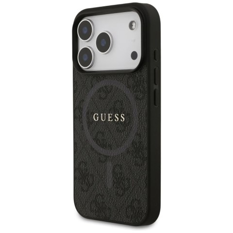 GUESS futerał do IPHONE 17 Pro kompatybilny z MagSafe GUHMP17LG4GFRK (PU 4G Ring Classic Logo) czarny
