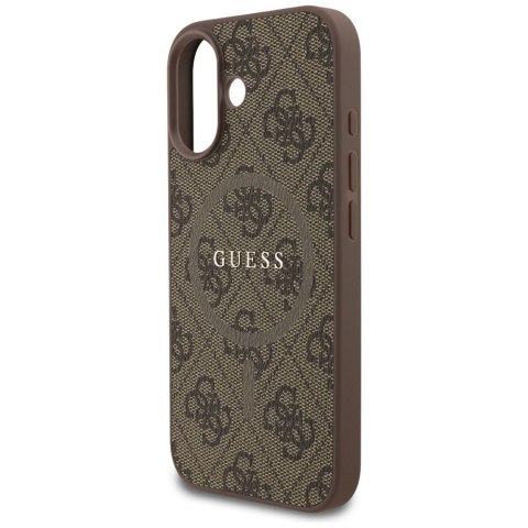 GUESS futerał do IPHONE 17 kompatybilny z MagSafe GUHMP17SG4GFRW (PU 4G Ring Classic Logo) brązowy