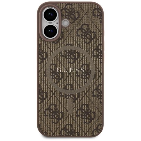 GUESS futerał do IPHONE 17 kompatybilny z MagSafe GUHMP17SG4GFRW (PU 4G Ring Classic Logo) brązowy
