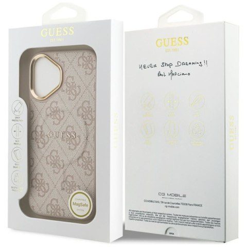 GUESS futerał do IPHONE 17 kompatybilny z MagSafe GUHMP17SP4MSEGCP (PU 4G W/ Classic) różowy