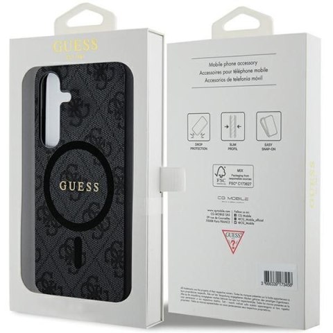 GUESS futerał do SAMSUNG S24 kompatybilny z MagSafe GUHCS24SGF4GGR (4G Ring classic logo) czarny