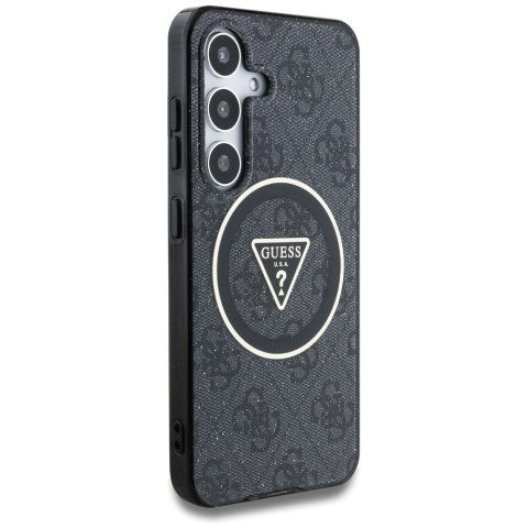 GUESS futerał do SAMSUNG S25 GUHMS25SHG4PRTGK (Magnetic IML Metal Glitter 4G Circle Triangle) czarny
