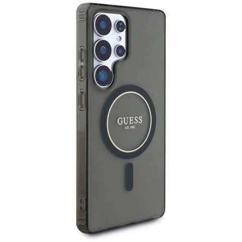 GUESS futerał do SAMSUNG S25 Ultra GUHMS25LHFGEREK (Magnetic IML Glitter Circle) czarny