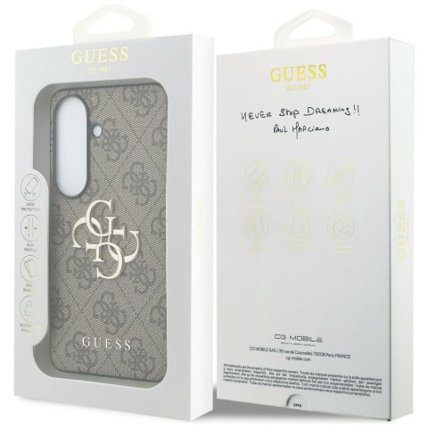 GUESS futerał do SAMSUNG S26 GUHCS26S4GMGBR (4G Big Metal Logo) brązowy