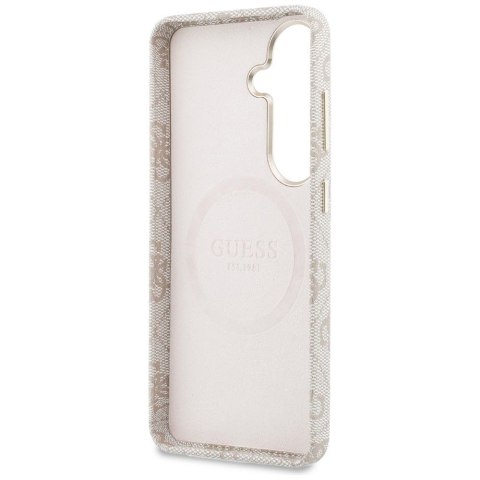 GUESS futerał do SAMSUNG S26 GUHMS26SP4GRMDEP (4G Rhinestone Round Logo MagSafe) różowy