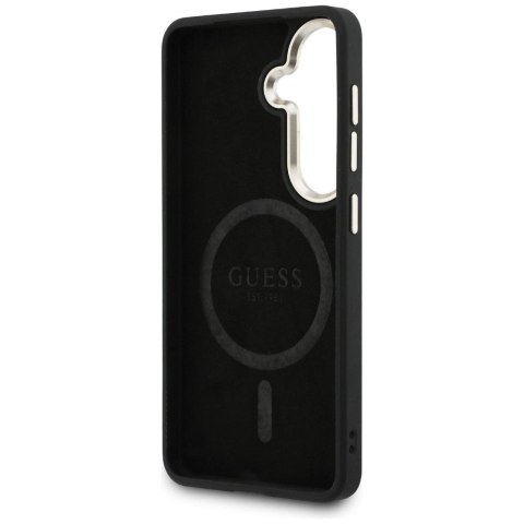 GUESS futerał do SAMSUNG S26 Plus GUHMS26MP4MSEGCK (4G Embossed Ring MagSafe) czarny