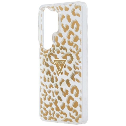 GUESS futerał do SAMSUNG S26 Ultra GUHMS26LHLEGTGLW (Magnetic IML Leopard Print Triangle) brązowy
