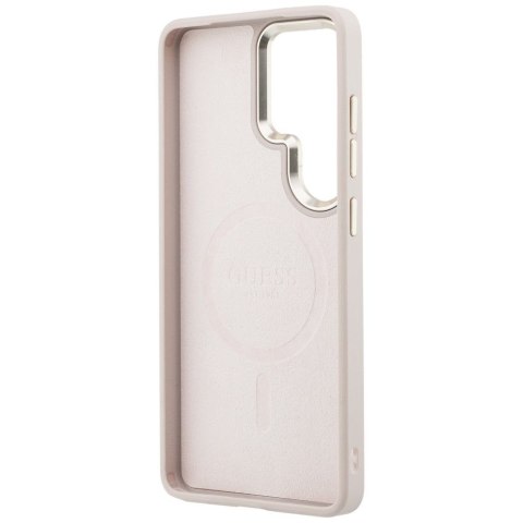 GUESS futerał do SAMSUNG S26 Ultra GUHMS26LP4MSEGCP (4G Embossed Ring MagSafe) różowy