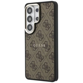 GUESS futerał do SAMSUNG S26 Ultra GUHMS26LP4MSEGCW (4G Embossed Ring MagSafe) brązowy