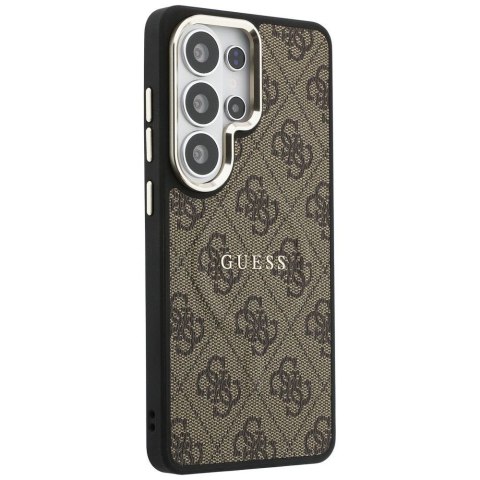 GUESS futerał do SAMSUNG S26 Ultra GUHMS26LP4MSEGCW (4G Embossed Ring MagSafe) brązowy