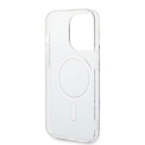 GUESS zestaw do IPHONE 14 Pro kompatybilny z MagSafe GUBPP14LH4EACSB (Bundle Pack / Case + Charger / 4G) złoty niebieski