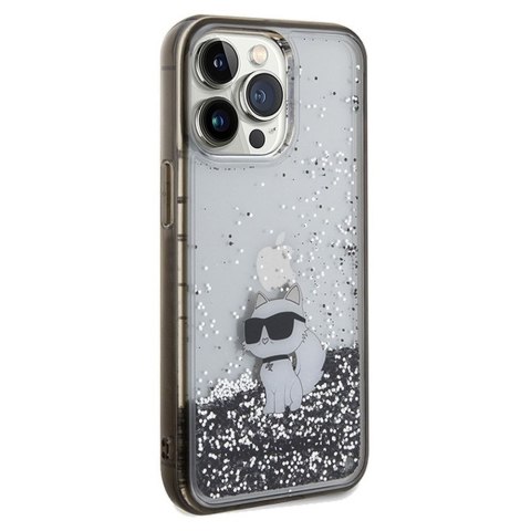 KARL LAGERFELD futerał do IPHONE 13 Pro Max KLHCP13XLKCNSK (Liquid Glitter C) transparentny