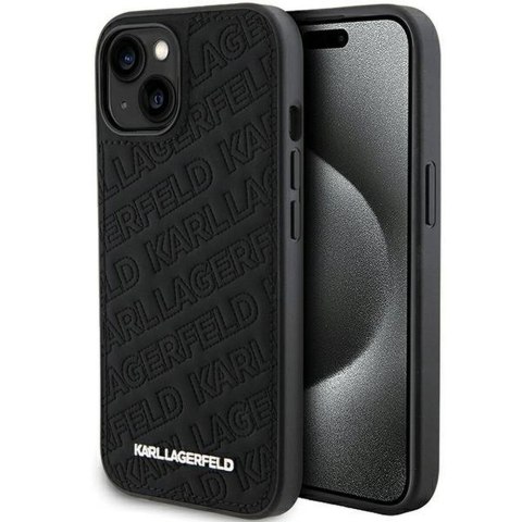 KARL LAGERFELD futerał do IPHONE 15 KLHCP15SPQKPMK (Quilted Pattern) czarny