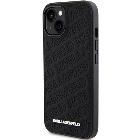 KARL LAGERFELD futerał do IPHONE 15 KLHCP15SPQKPMK (Quilted Pattern) czarny