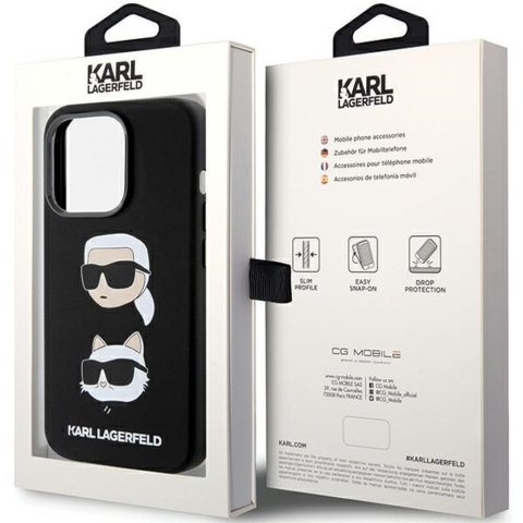 KARL LAGERFELD futerał do IPHONE 15 Pro Max KLHCP15XSDHKCNK (Silicone KC) czarny