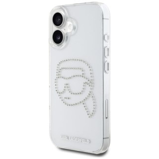 KARL LAGERFELD futerał do IPHONE 16 KLHCP16SHKHDCELT (IML Rhinestones K Head) transparentny