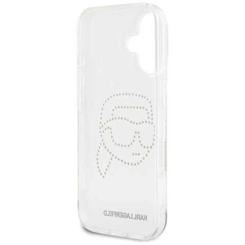KARL LAGERFELD futerał do IPHONE 16 KLHCP16SHKHDCELT (IML Rhinestones K Head) transparentny