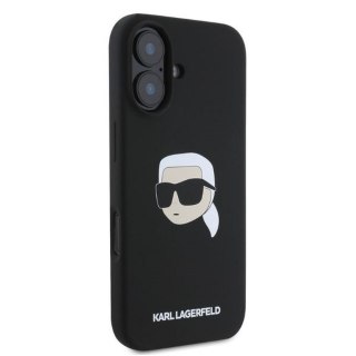 KARL LAGERFELD futerał do IPHONE 16 kompatybilny z MagSafe KLHMP16SSKHPPLK (Sil KL Head Print) czarny