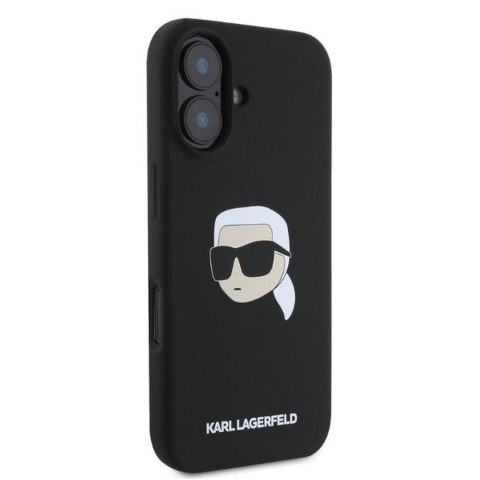 KARL LAGERFELD futerał do IPHONE 16 kompatybilny z MagSafe KLHMP16SSKHPPLK (Sil KL Head Print) czarny