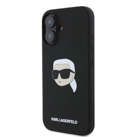 KARL LAGERFELD futerał do IPHONE 16 kompatybilny z MagSafe KLHMP16SSKHPPLK (Sil KL Head Print) czarny