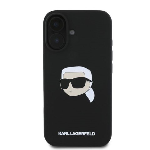KARL LAGERFELD futerał do IPHONE 16 kompatybilny z MagSafe KLHMP16SSKHPPLK (Sil KL Head Print) czarny