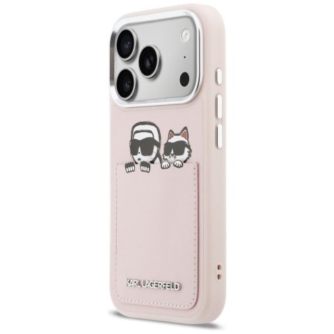 KARL LAGERFELD futerał do IPHONE 17 Pro KLHCP17L6PCSPKCP (PU W/ K&C Print & Pocket) różowy