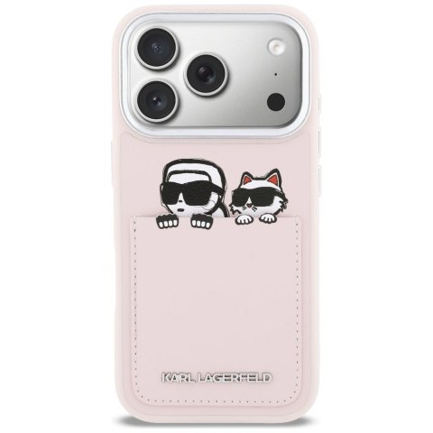 KARL LAGERFELD futerał do IPHONE 17 Pro KLHCP17L6PCSPKCP (PU W/ K&C Print & Pocket) różowy