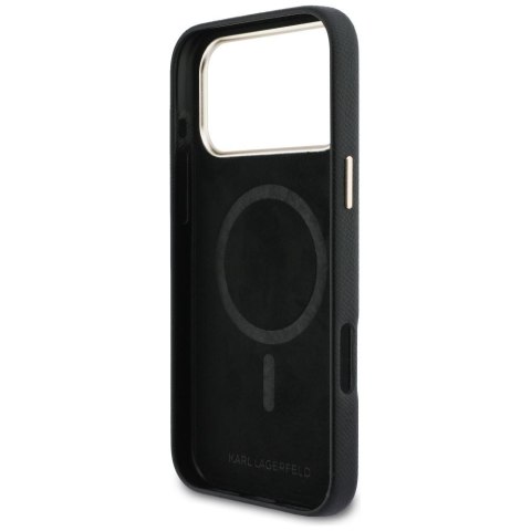 KARL LAGERFELD futerał do IPHONE 17 Pro Max kompatybilny z MagSafe KLHMP17X5PGFKHGK (PU FW W/ KHead Logo) czarny