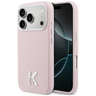 KARL LAGERFELD futerał do IPHONE 17 Pro kompatybilny z MagSafe KLHMP17L5PGFKHGP (PU FW W/ KHead Logo) różowy
