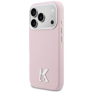 KARL LAGERFELD futerał do IPHONE 17 Pro kompatybilny z MagSafe KLHMP17L5PGFKHGP (PU FW W/ KHead Logo) różowy