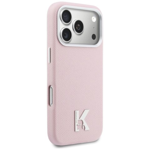 KARL LAGERFELD futerał do IPHONE 17 Pro kompatybilny z MagSafe KLHMP17L5PGFKHGP (PU FW W/ KHead Logo) różowy