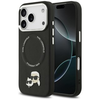 KARL LAGERFELD futerał do IPHONE 17 Pro kompatybilny z MagSafe KLHMP17LPSMLRKCK (PU K&C Pins) czarny