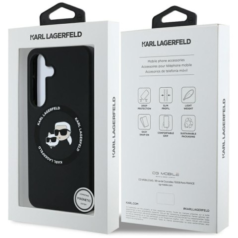 KARL LAGERFELD futerał do SAMSUNG S25 KLHMS25SSKCHTCK (Magnetic Silicone Double Heads) czarny