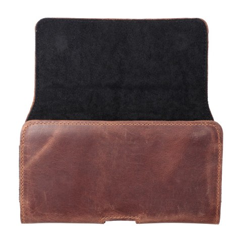 Kabura uniwersalna do paska skórzana ROYAL Crazy Horse pozioma rozmiar L do IPHONE 12 / 12 PRO / 13 / 13 PRO / 14 / 14 PRO / SAM