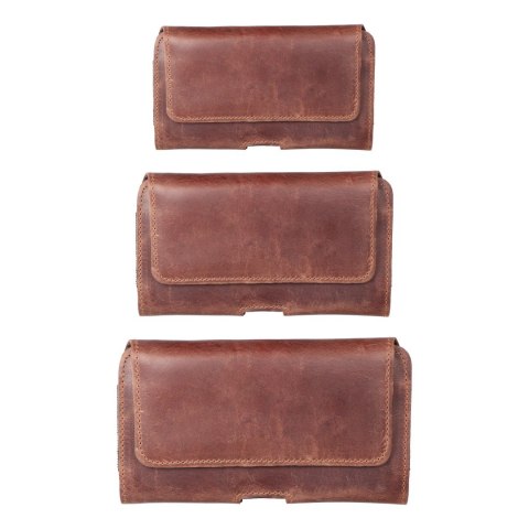 Kabura uniwersalna do paska skórzana ROYAL Crazy Horse pozioma rozmiar L do IPHONE 12 / 12 PRO / 13 / 13 PRO / 14 / 14 PRO / SAM