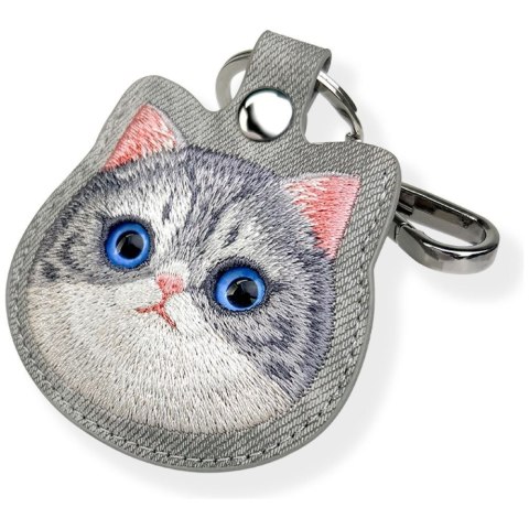 NIMMY etui na lokalizator / brelok BIG EYED PET 2.0 Cat szary