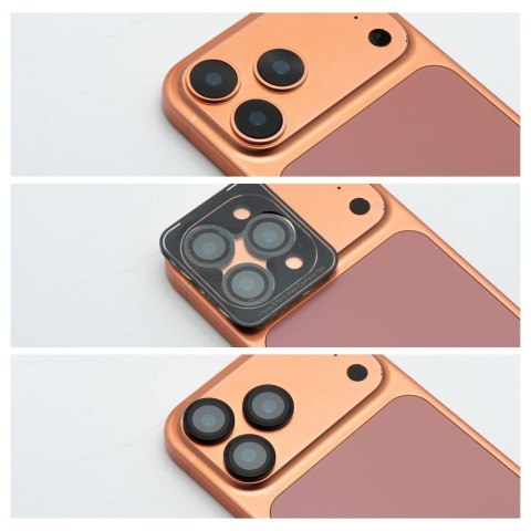 Szkło na aparat BLUE STAR Easy Install do IPHONE 15 PRO / 15 PRO MAX czarne