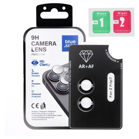 Szkło na aparat BLUE STAR Easy Install do SAMSUNG FLIP 7 czarne