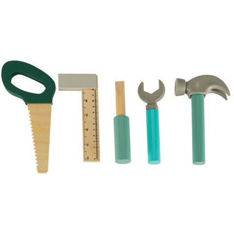 Duży drewniany warsztat z narzędziami XXL zestaw majsterkowicza 84 elementy