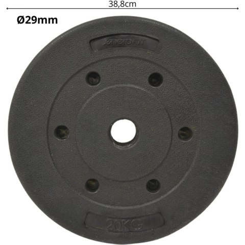 OBCIĄŻENIE BETONOWE 20 KG ENERO FIT fi29MM