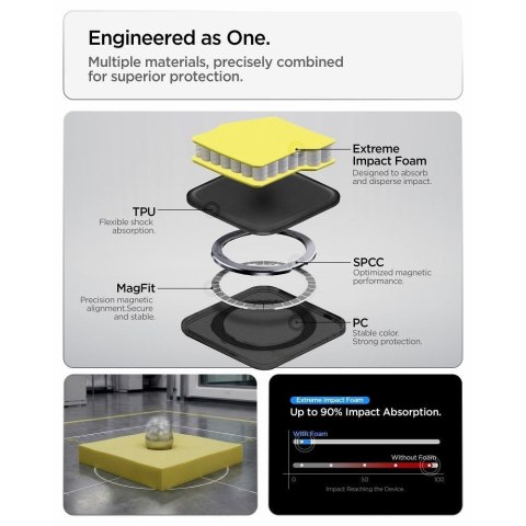 SPIGEN futerał TOUGH ARMOR kompatybilny z MagSafe do SAMSUNG S26 Ultra gunmetal