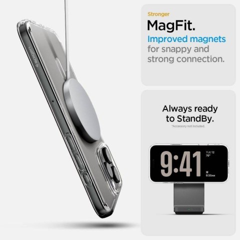 SPIGEN futerał ULTRA HYBRID "T" MAG kompatybilny z MagSafe do IPHONE 16 Pro white