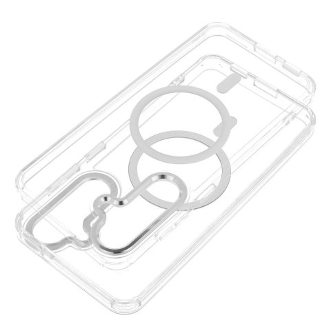 Futerał do Samsung A56 Frame Clear Hybrid Mag Cover zgodny z MagSafe transparentny