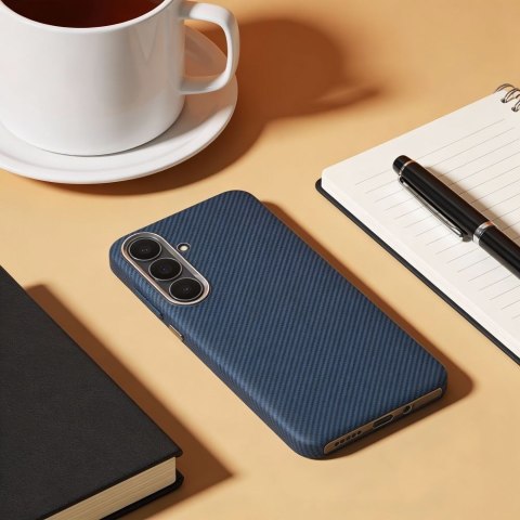 Futerał do Samsung S26 Kevlar zgodny z MagSafe niebieski