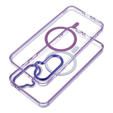 Futerał do Samsung S26 ULTRA Frame Clear Hybrid Mag Cover zgodny z MagSafe fioletowy