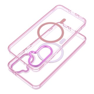 Futerał do Samsung S26 ULTRA Frame Clear Hybrid Mag Cover zgodny z MagSafe pudrowy róż