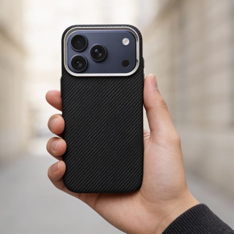 Futerał do iPhone 16 PRO Kevlar zgodny z MagSafe czarny