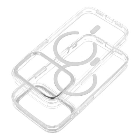 Futerał do iPhone 17 PRO MAX Frame Clear Hybrid Mag Cover zgodny z MagSafe transparentny
